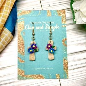 Clay and Simple flower crosses